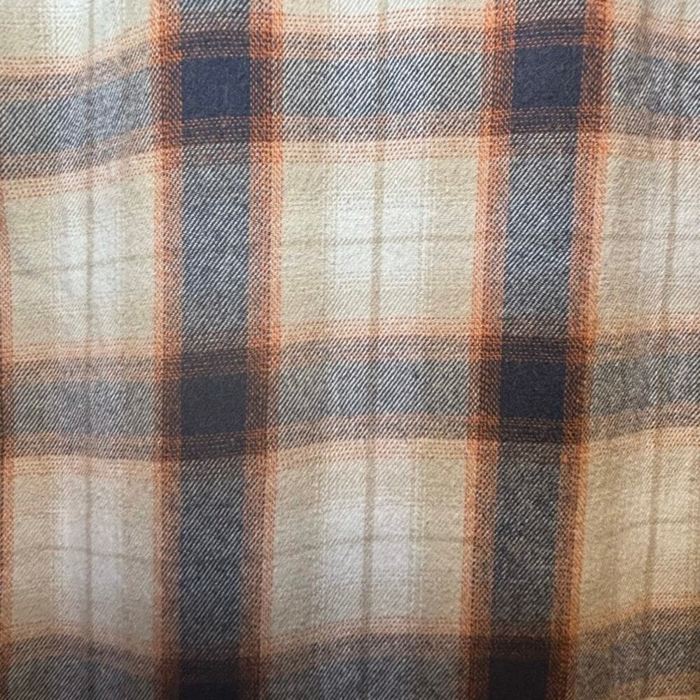 Cody James Boys Brown Tan Plaid Flannel Button Up Long Sleeve Western Shirt - Picture 10 of 10